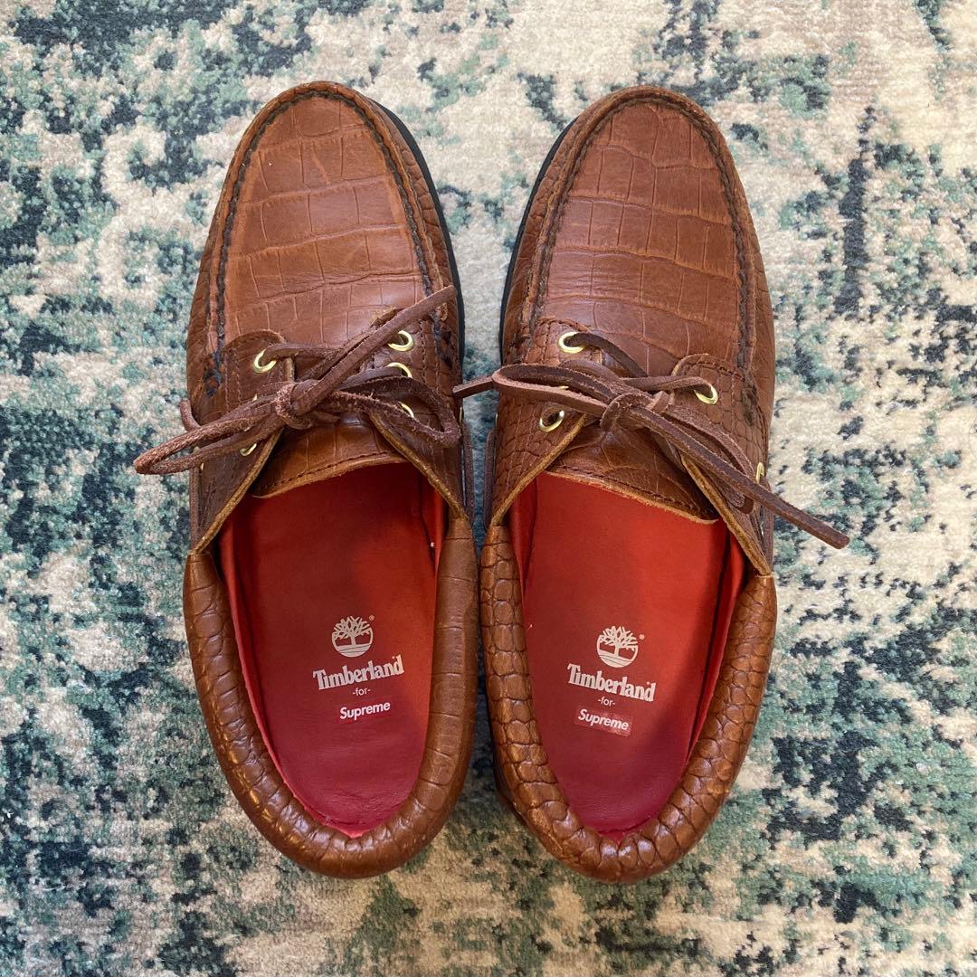 靴 Supreme Timberland 3-Eye Classic Lug US7