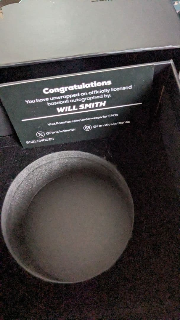 【祝WS連覇】直筆サイン入りボール　2025公式MLB　ウィル・スミス