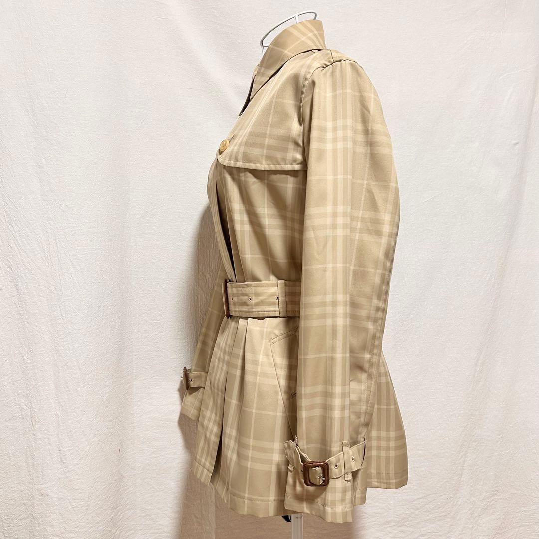 美品 バーバリー ブルーレーベル トレンチコート ジャケット チェック柄 コート