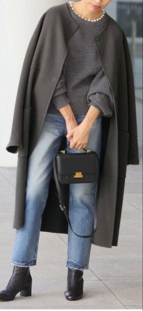 IENA イエナ　ノンミュールジングウールリバーコート36