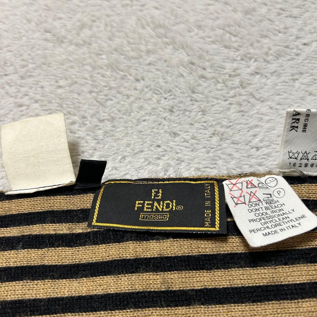 FENDI ズッカ柄マフラー ストール メリノウール100%