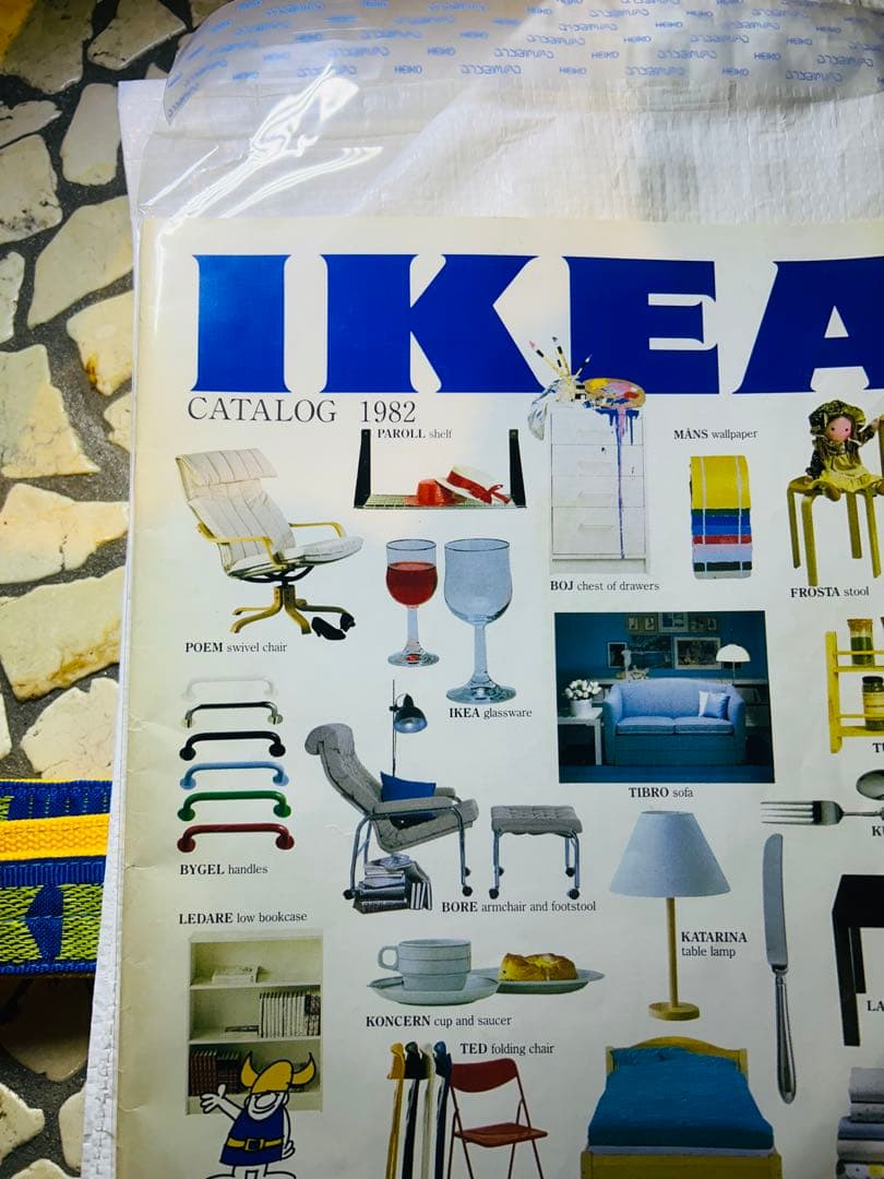 レア‼️43年もの‼️IKEA 家具カタログ(当時のもの) ＋白トートバッグ　美品‼️