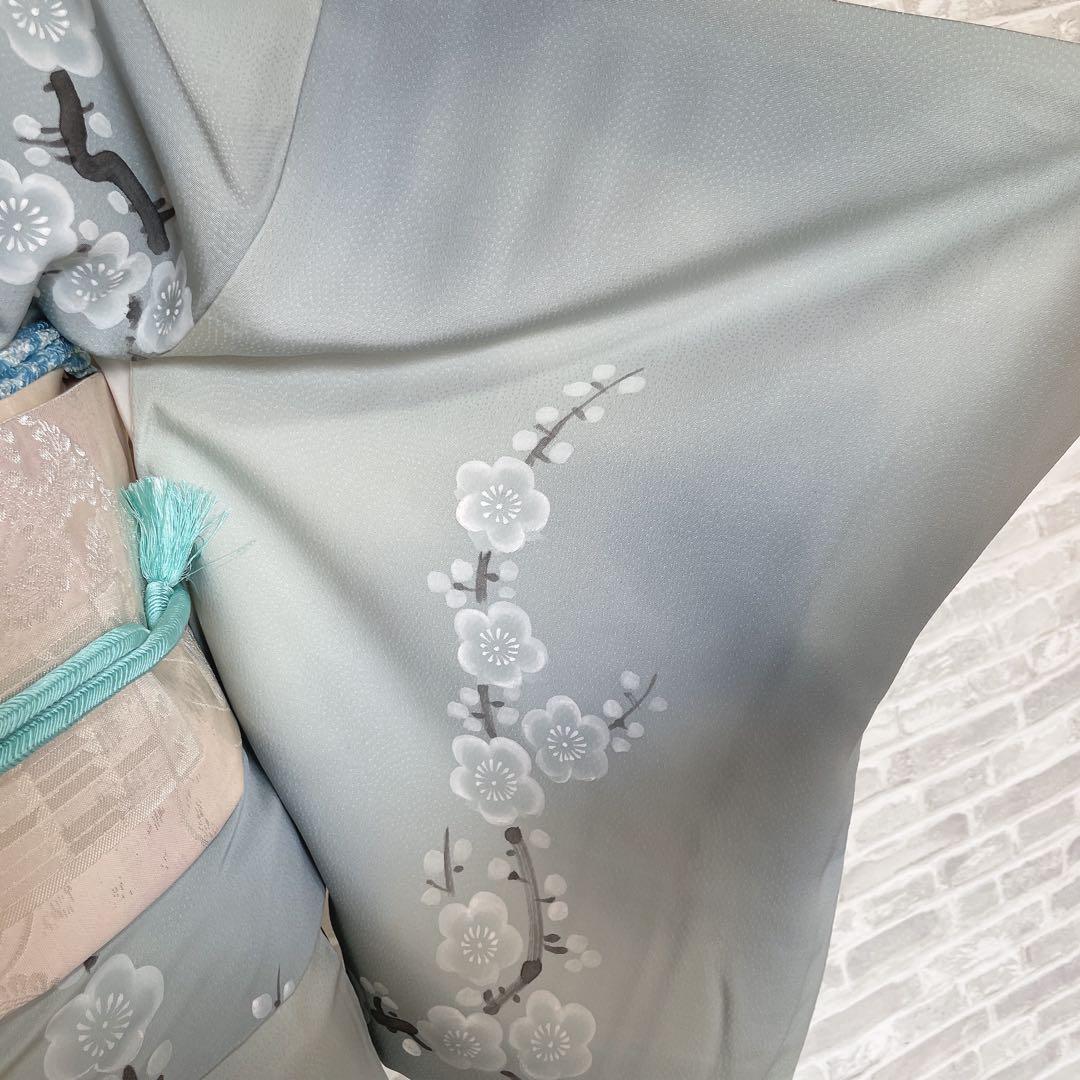 訪問着　フルセット　桜の木　手書き　手刺繍　着物　H2