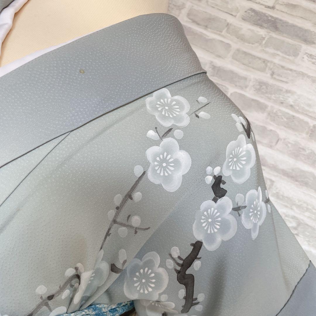 訪問着　フルセット　桜の木　手書き　手刺繍　着物　H2