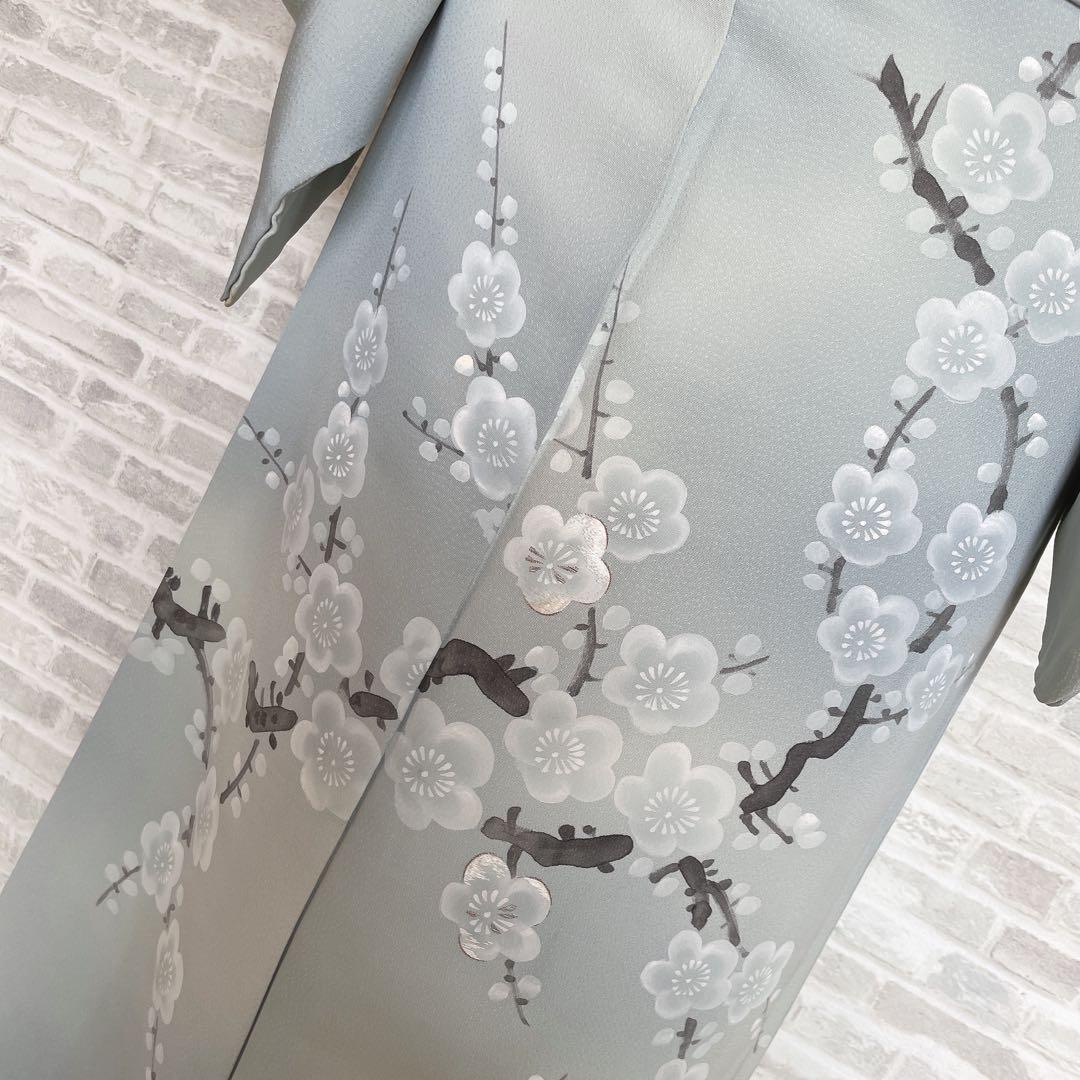 訪問着　フルセット　桜の木　手書き　手刺繍　着物　H2