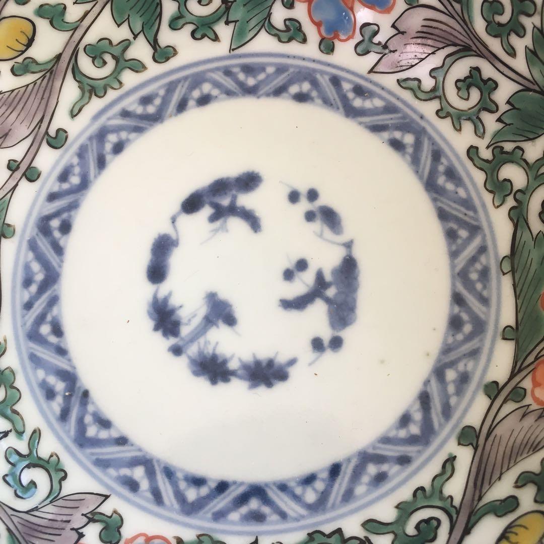 和ちゃん様リクエスト　古伊万里　色絵花唐草　なます皿　成化年製