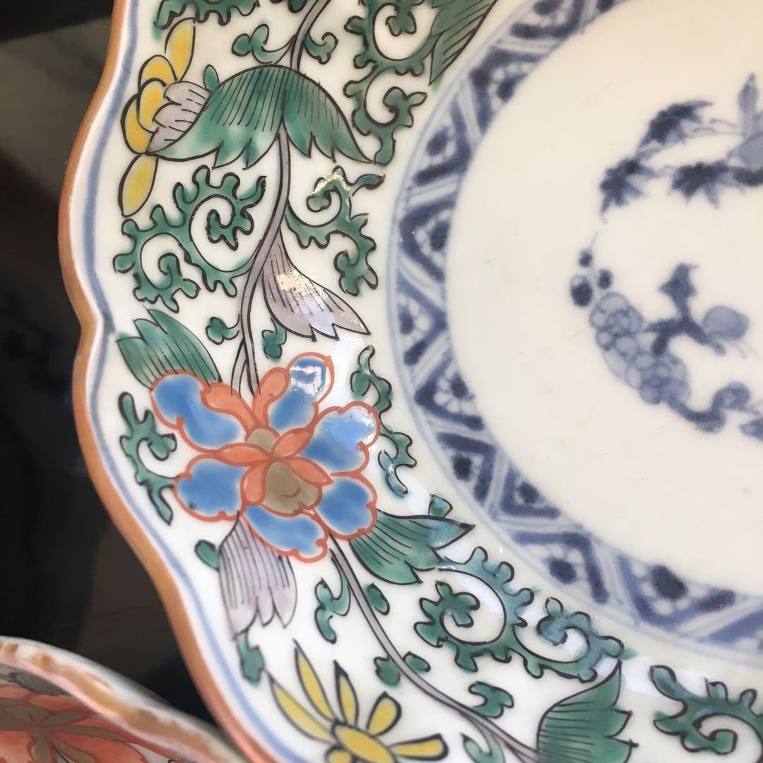 和ちゃん様リクエスト　古伊万里　色絵花唐草　なます皿　成化年製