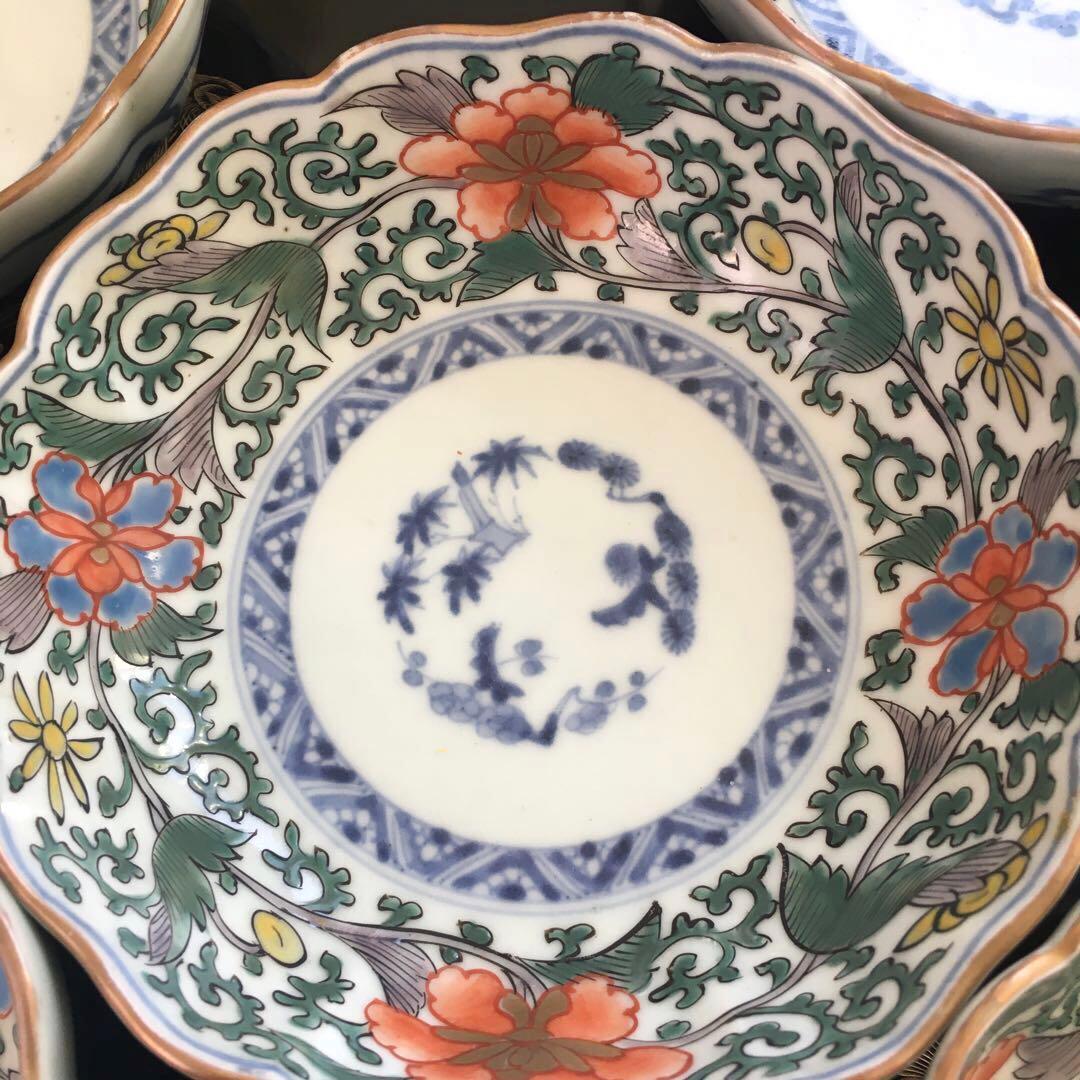 和ちゃん様リクエスト　古伊万里　色絵花唐草　なます皿　成化年製