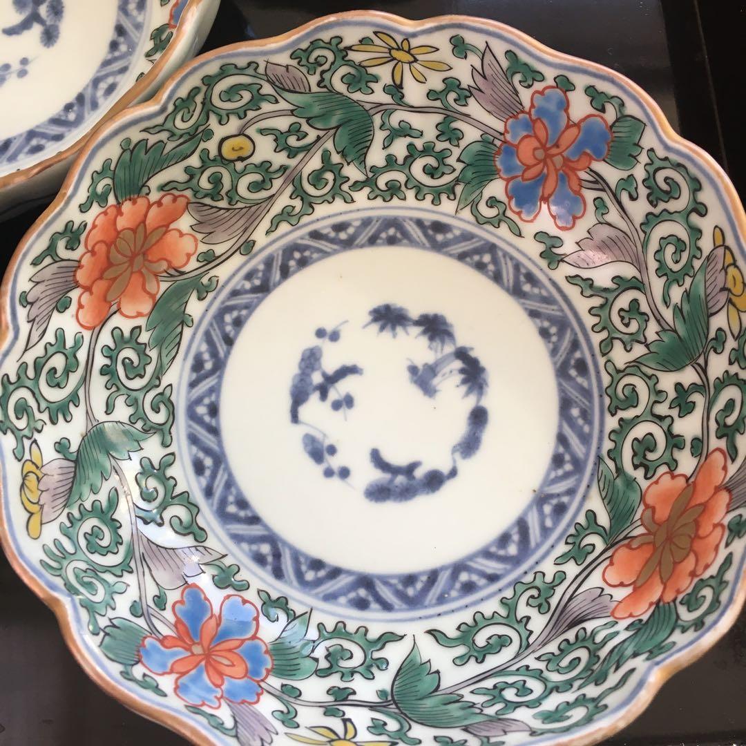 和ちゃん様リクエスト　古伊万里　色絵花唐草　なます皿　成化年製