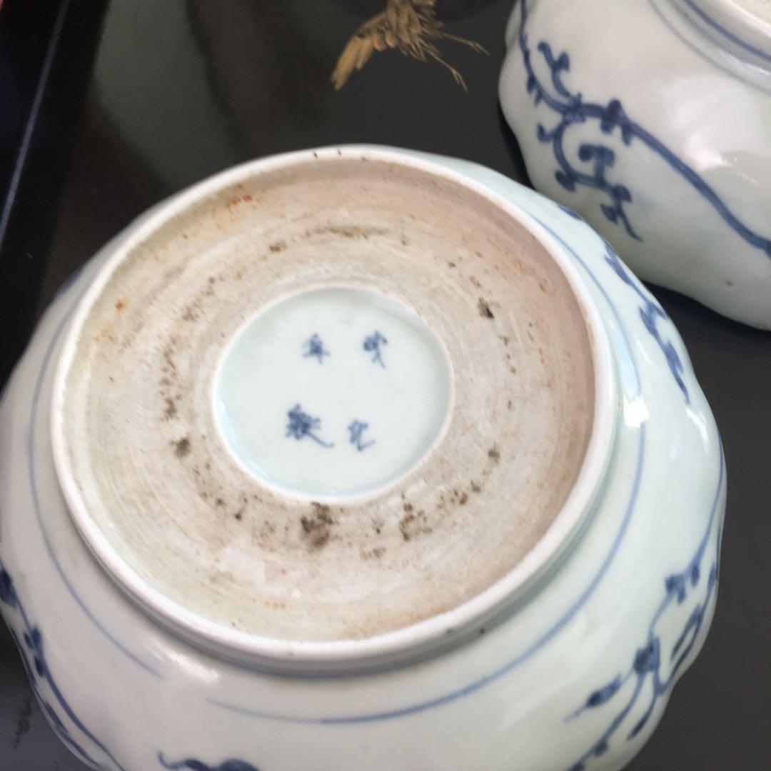 和ちゃん様リクエスト　古伊万里　色絵花唐草　なます皿　成化年製