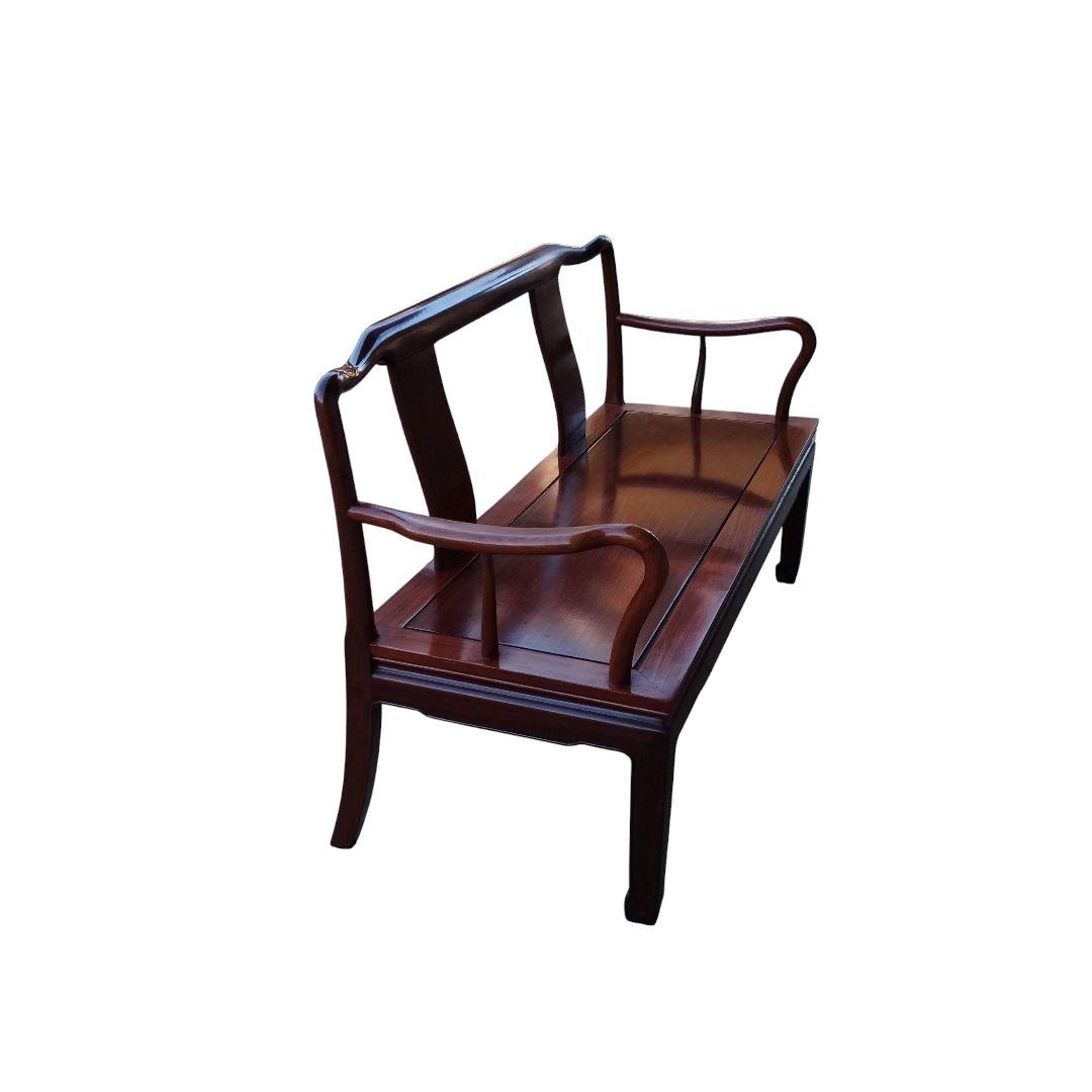 中国美術 唐木 アンティーク ヴィンテージ 唐木椅子　長椅子　昭和レトロ