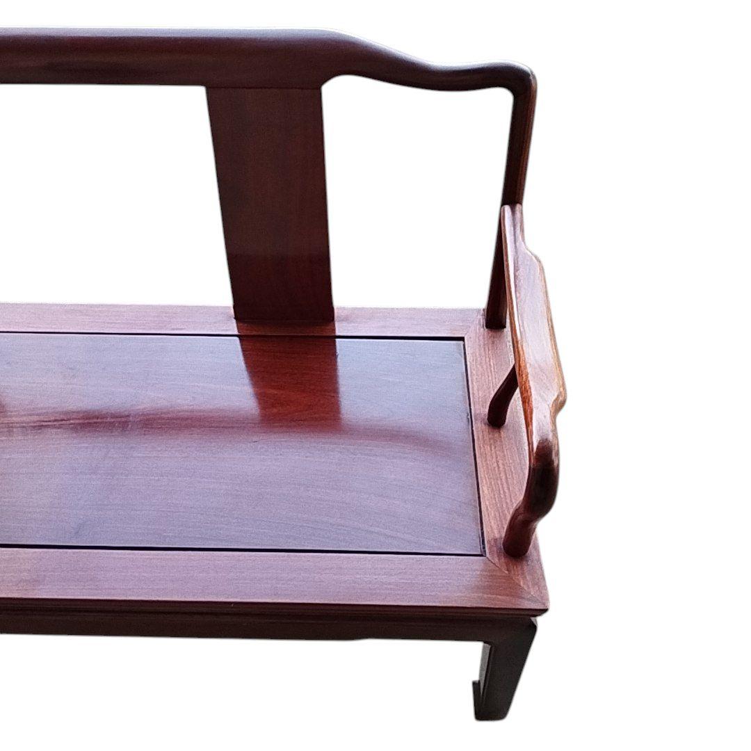 中国美術 唐木 アンティーク ヴィンテージ 唐木椅子　長椅子　昭和レトロ