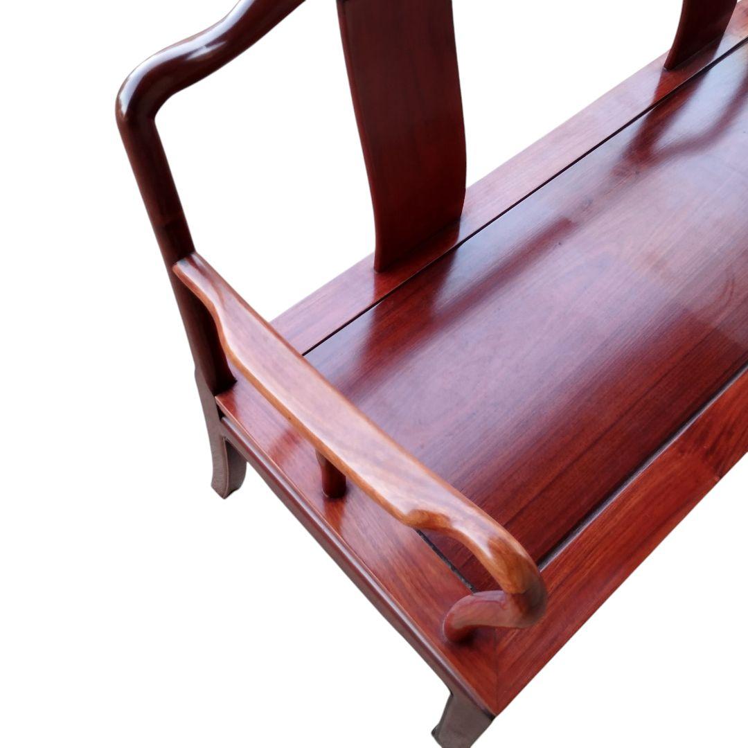 中国美術 唐木 アンティーク ヴィンテージ 唐木椅子　長椅子　昭和レトロ