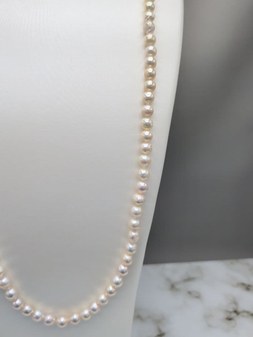 あこや本真珠 2way ロングパールネックレス 7-7.5mm　本真珠保証
