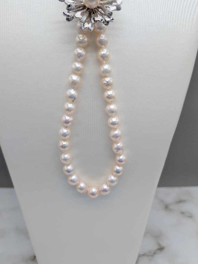 あこや本真珠 2way ロングパールネックレス 7-7.5mm　本真珠保証