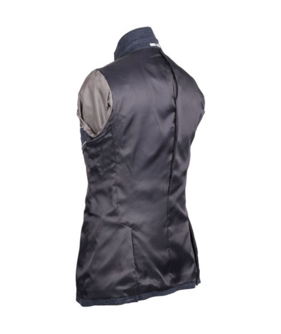 suit select Y4 ダークブルー チェック柄 ビジネススーツ