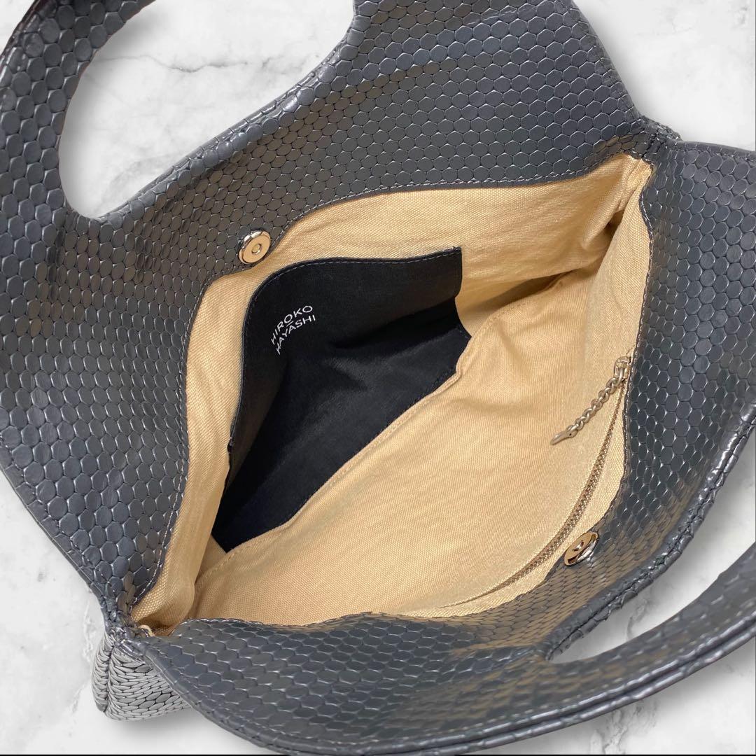 未使用 ヒロコハヤシ カルディナーレ クラッチバッグ チャコールグレー バッグ