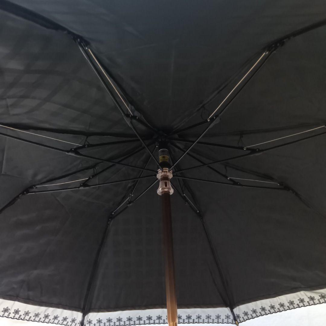 【新品未使用】DAKS 晴雨兼用日傘 ジャガードチェック ブラック 折りたたみ傘