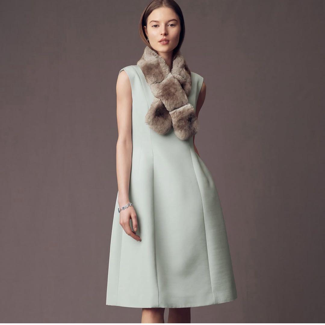 FOXEY定番 チンチラ タイ マフラー Fur s Stole 人気カプチーノ