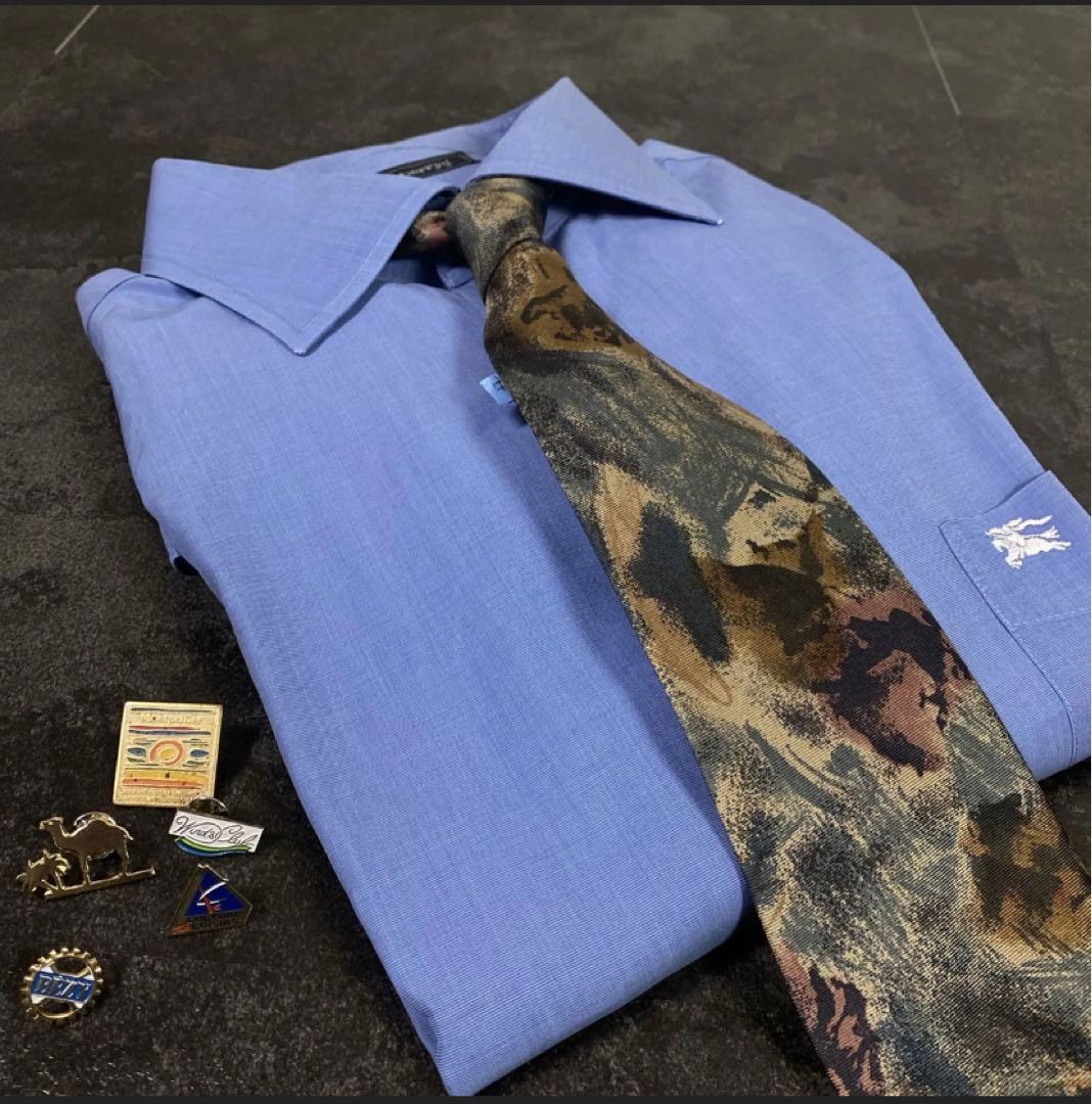 【VINTAGE】 5点セット ダブルスーツ セットアップ ブラック系×ブルー系