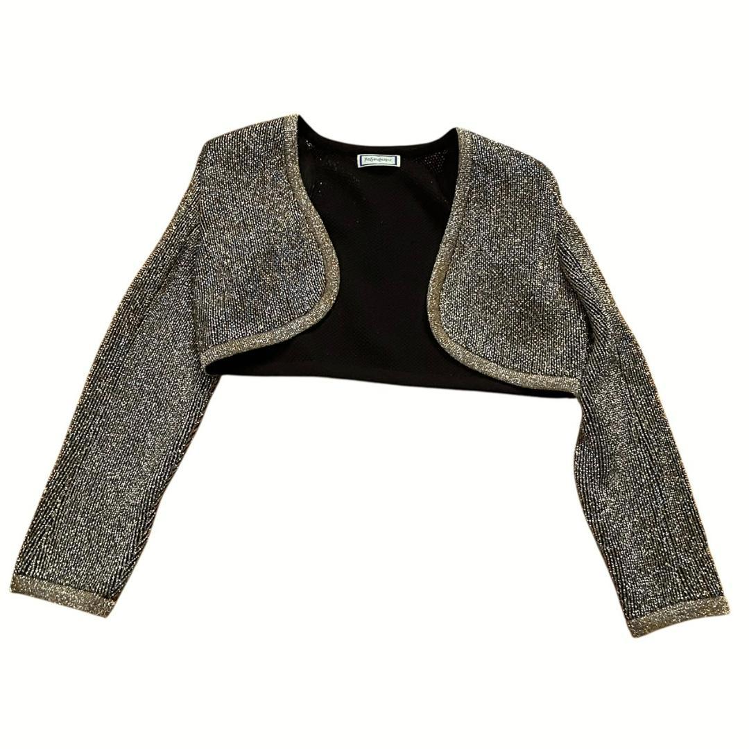 イヴ・サンローラン ヴィンテージ ラメ入り ニットセットアップ ゴールド　M