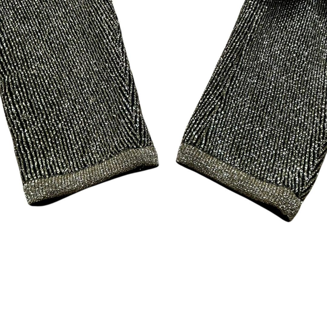 イヴ・サンローラン ヴィンテージ ラメ入り ニットセットアップ ゴールド　M