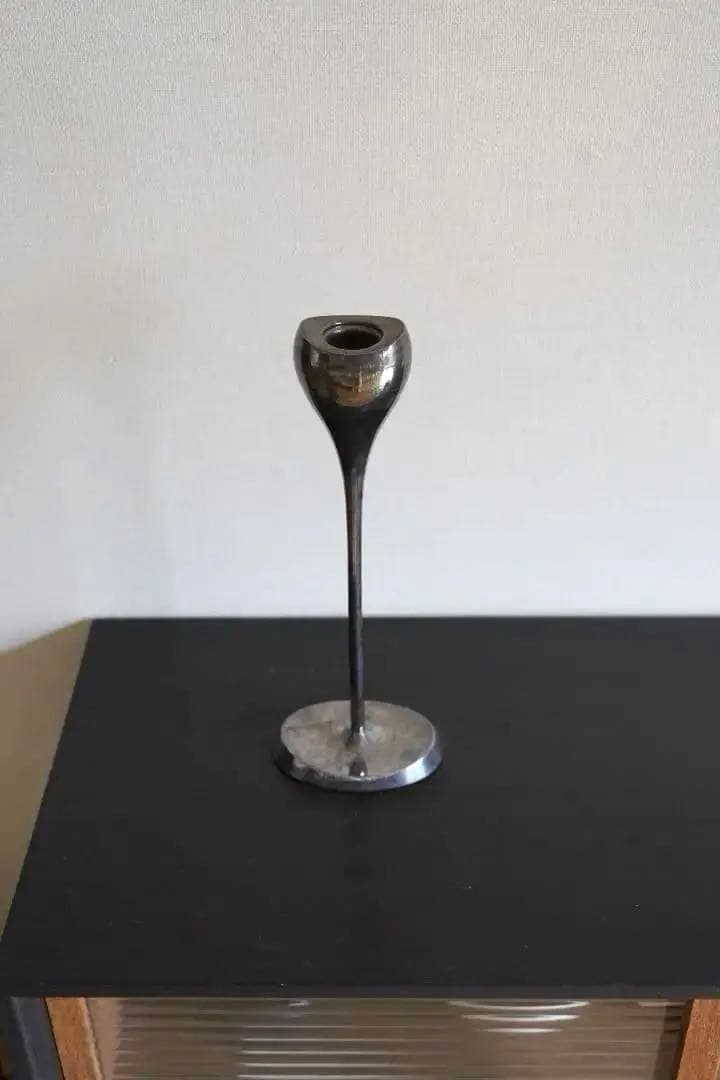 北欧ビンテージ「クローネ・デンマーク」の銀製ろうそく立て・キャンドルホルダー