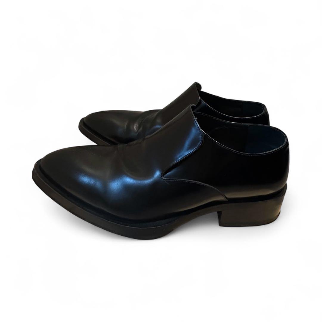 JIL SANDER 黒 ポインテッドトゥローファー