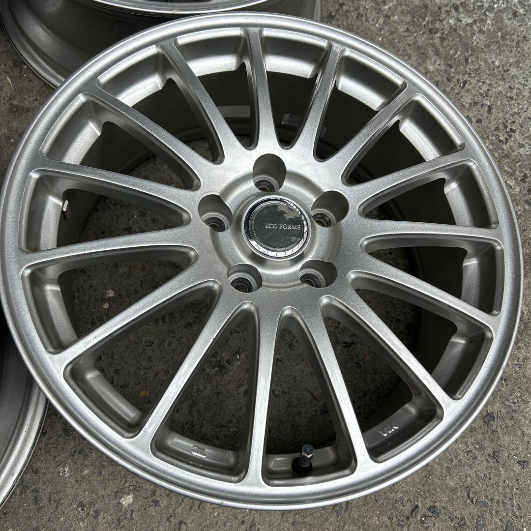 枠② 送料込 17インチ シルバー多スポークホイール4個セット
