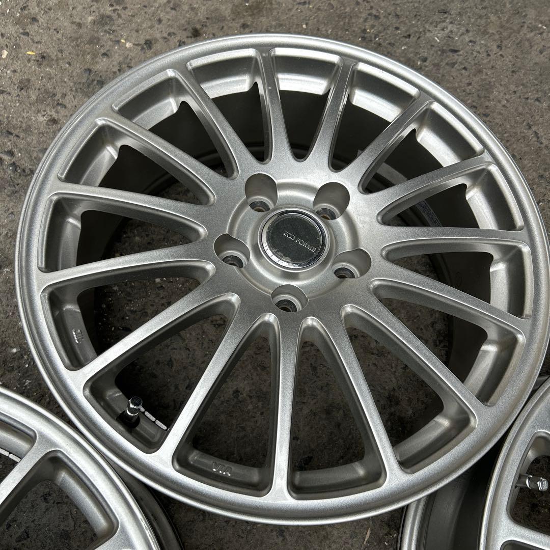 枠② 送料込 17インチ シルバー多スポークホイール4個セット