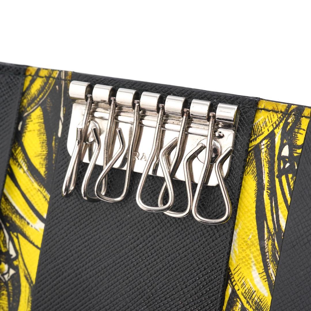 ✨未使用展示品・箱付き✨　PRADA キーケース　バナナ　サフィアーノ　6連