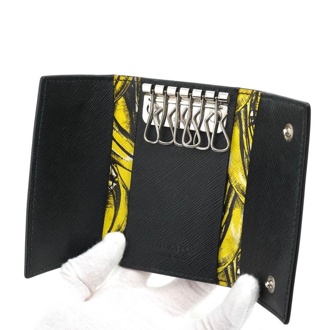 ✨未使用展示品・箱付き✨　PRADA キーケース　バナナ　サフィアーノ　6連