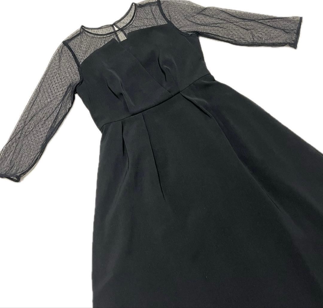 green label relaxing ドットチュールビスチェワンピース