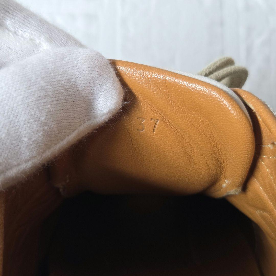 HERMES スニーカー ホワイト 37(23.5cm) Hロゴ