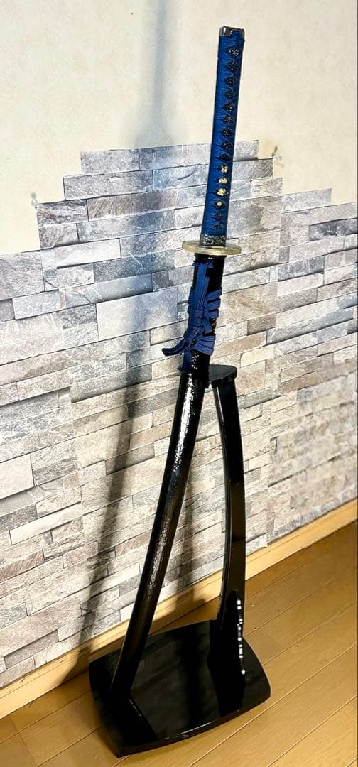 青い柄がかっこいい　模造刀　居合刀　重量1キロ　稽古　鑑賞　コスプレ