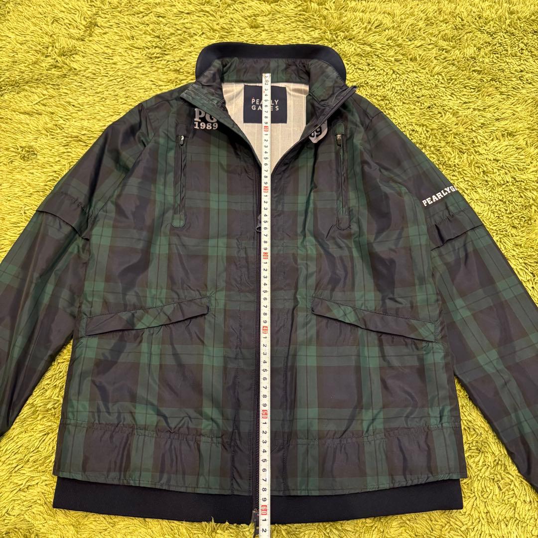 パーリーゲイツ PEARLYGATES ジップジャケット チェック グリーン M
