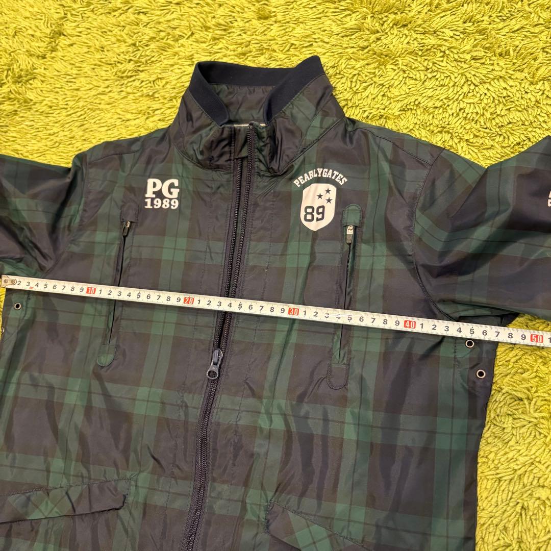 パーリーゲイツ PEARLYGATES ジップジャケット チェック グリーン M