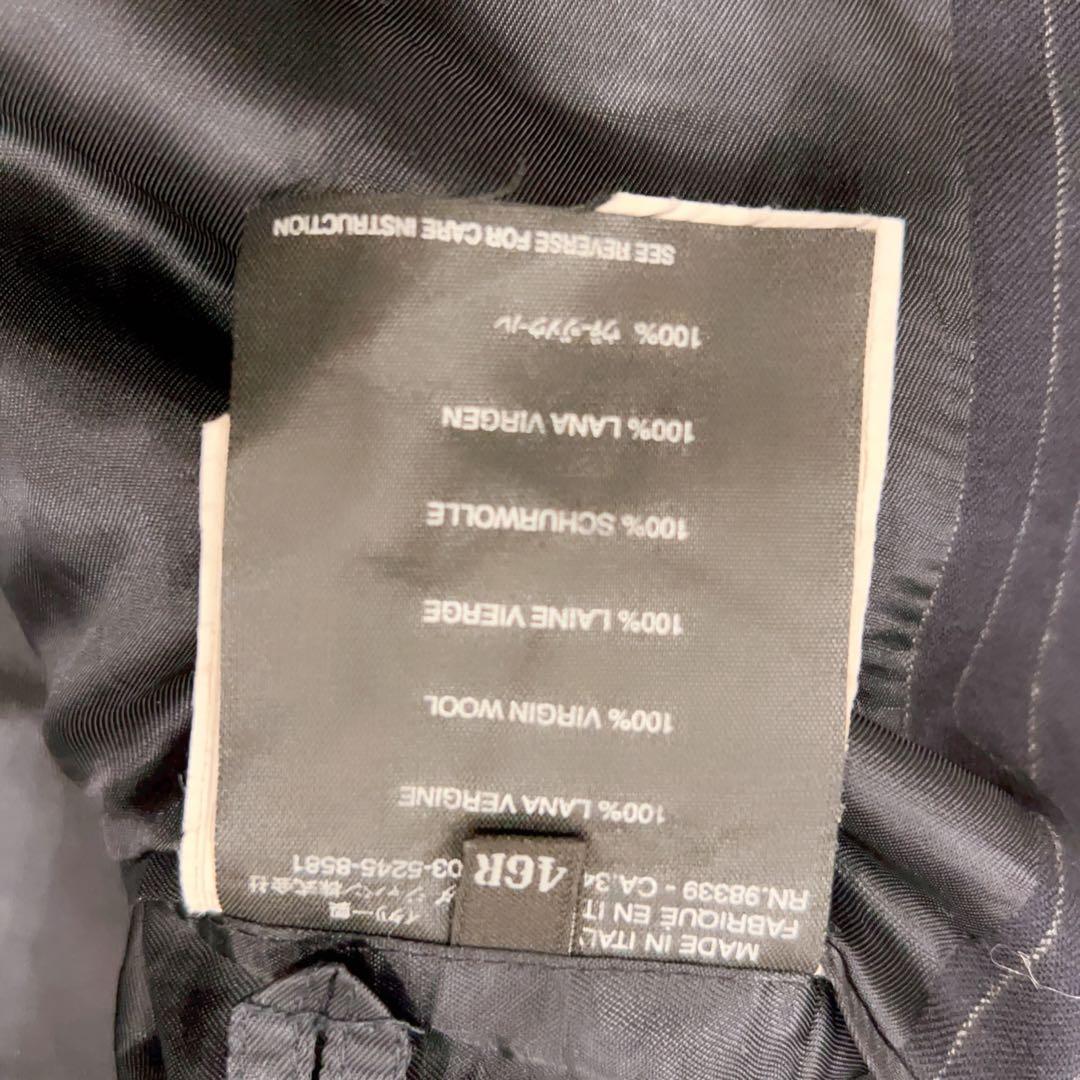 極美品 PRADA ブラック ストライプ ビジネススーツ