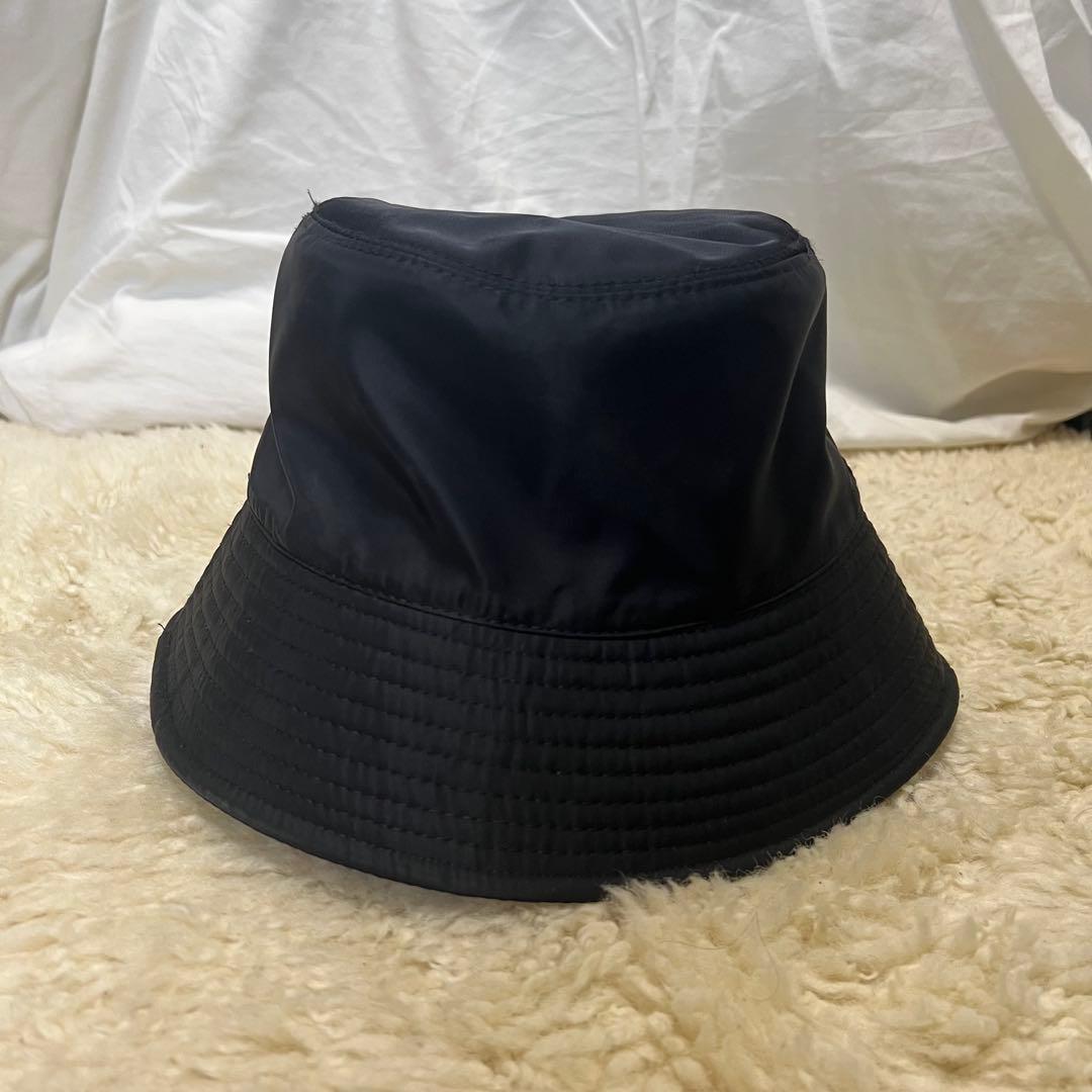 PRADA 黒 バケットハット バケハ M