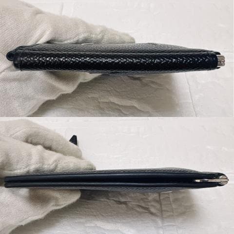 メゾンマルジェラ マネークリップ ブラック 二つ折財布 ケース レザー