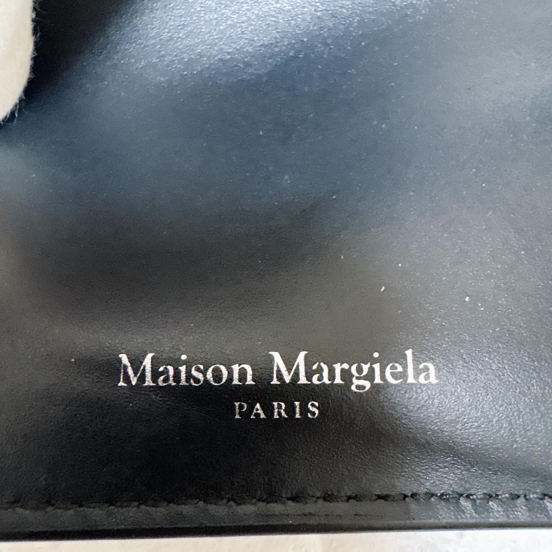 メゾンマルジェラ マネークリップ ブラック 二つ折財布 ケース レザー