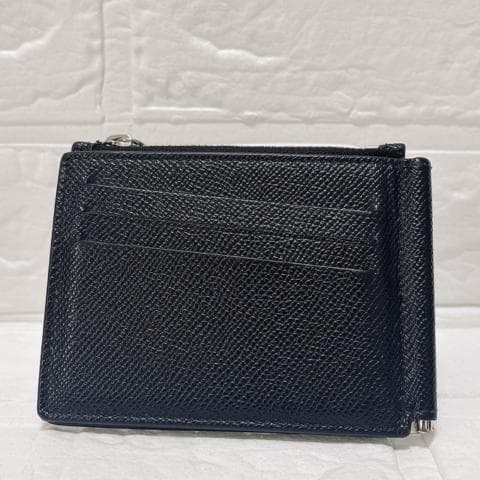 メゾンマルジェラ マネークリップ ブラック 二つ折財布 ケース レザー