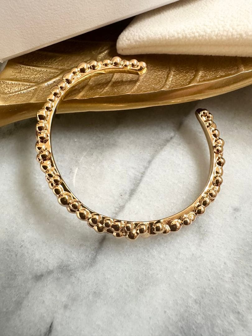 【新品未使用】Chieko+ チエコプラス caviar bangle ゴールド