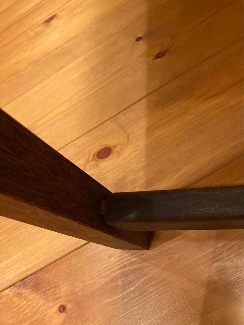 木製ダークブラウンデスク 引き出し6つ付き　アンティーク家具