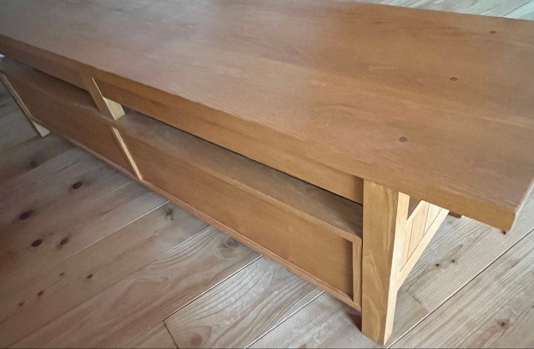 k*m様 頑固おやじ製　栗無垢材　東北の栗の木で作ったTVボード　オイル仕上げ