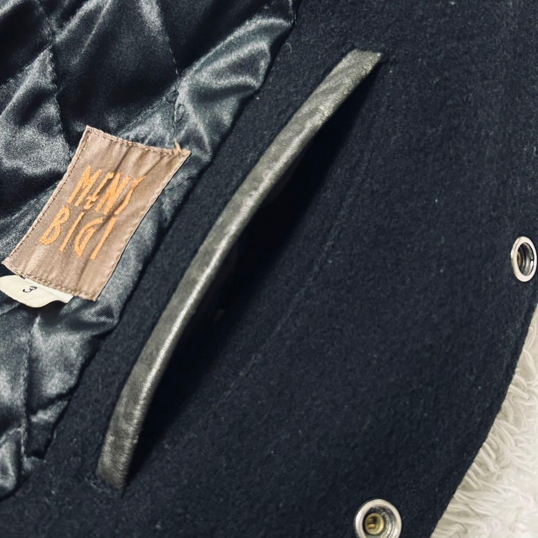 激レア メンズビギ 幻の スタジャン 80s アーチロゴ 日本製 レザー L