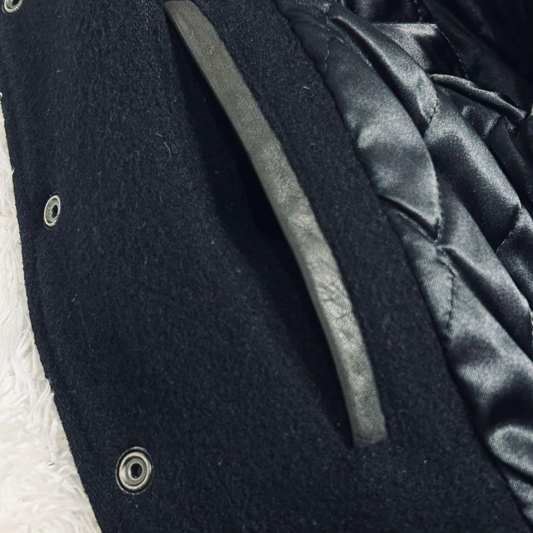 激レア メンズビギ 幻の スタジャン 80s アーチロゴ 日本製 レザー L