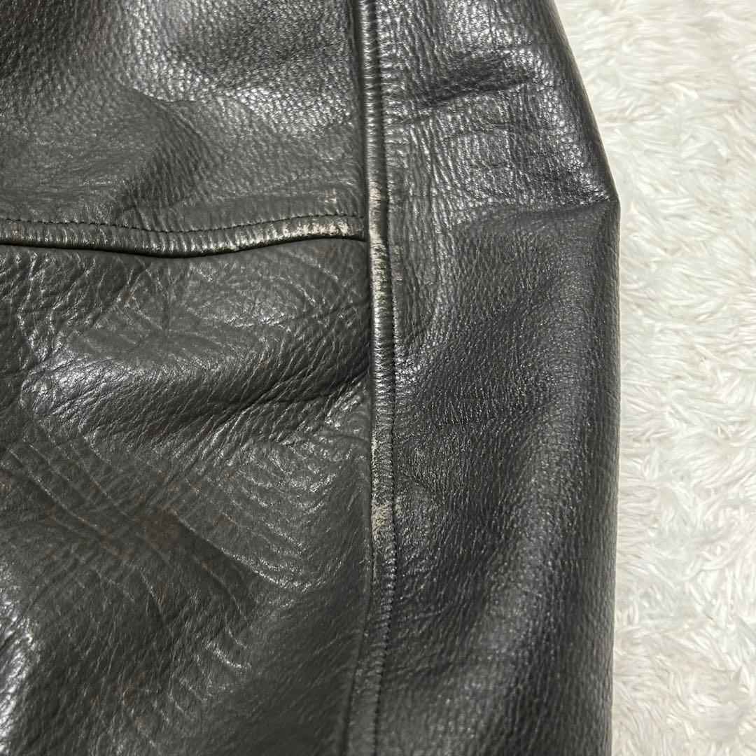 激レア メンズビギ 幻の スタジャン 80s アーチロゴ 日本製 レザー L