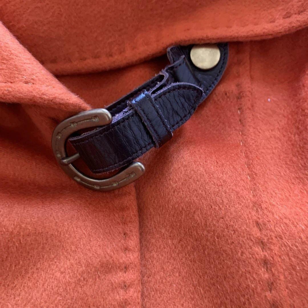 カシミヤ100% 自由区　オレンジ ケープコート