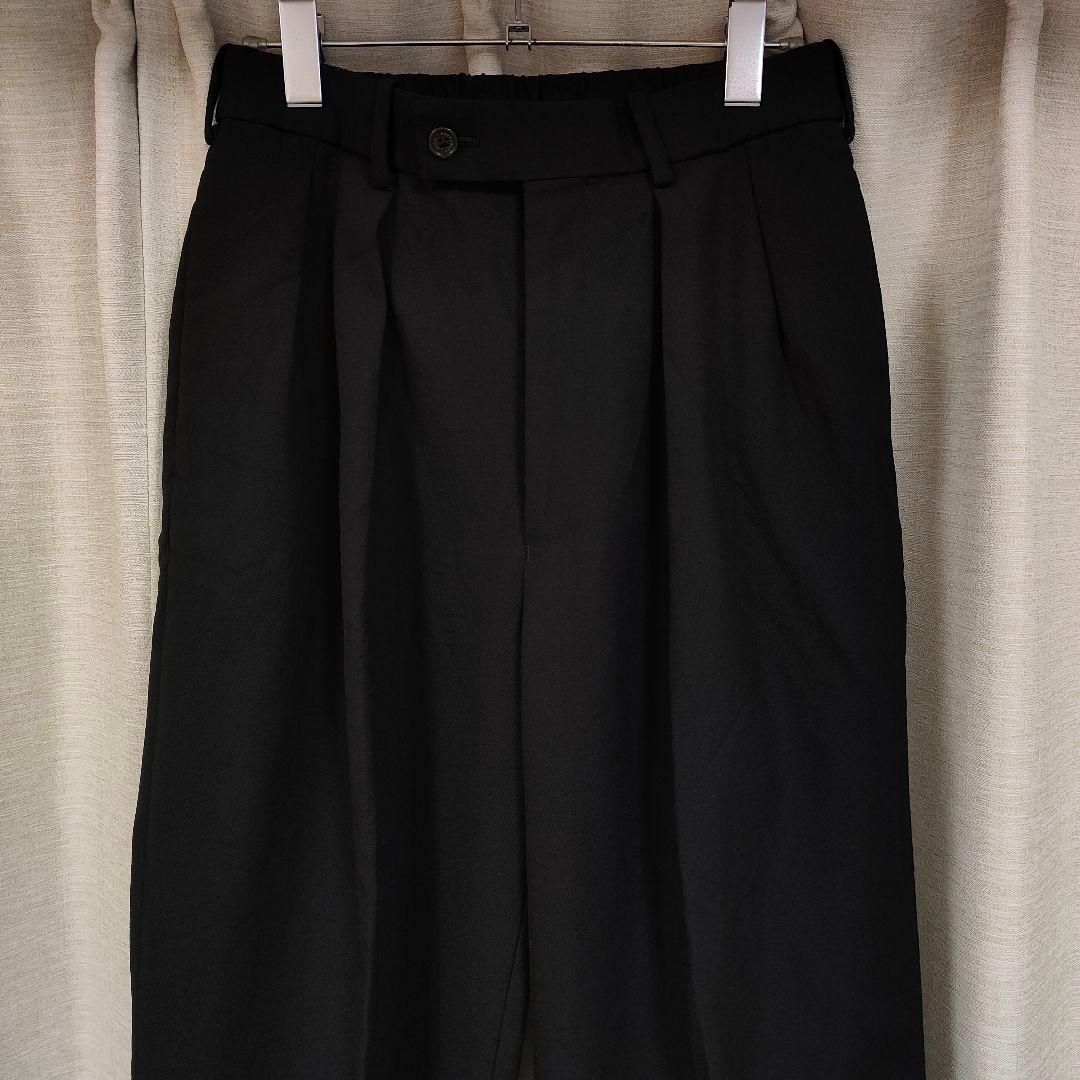 マーカウェア ダブルプリーテッドトラウザーズ オーガニックウールサバイバルクロス